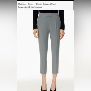Aritzia Conan cropped pant. Charcoal grey. Size 2-worn one time.